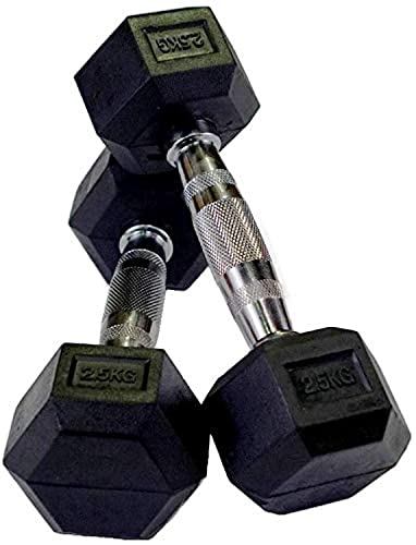 Prosports Rubber Hex Dumbbells