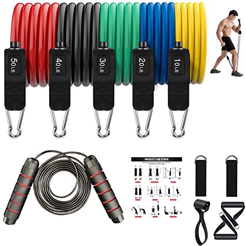 yuangaoshow Resistance Bands Set 12pcs, Exercise Ban...