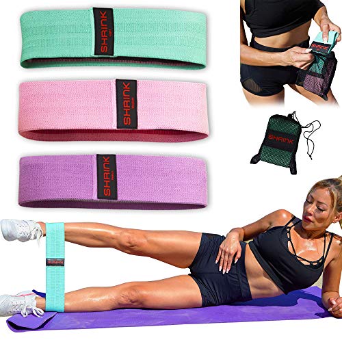 Shrink 3 Pc Fabric Resistance Bands Set