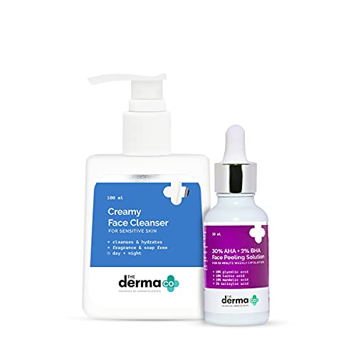 The Derma Co AHA BHA Glow Combo Face Peeling Solutio...