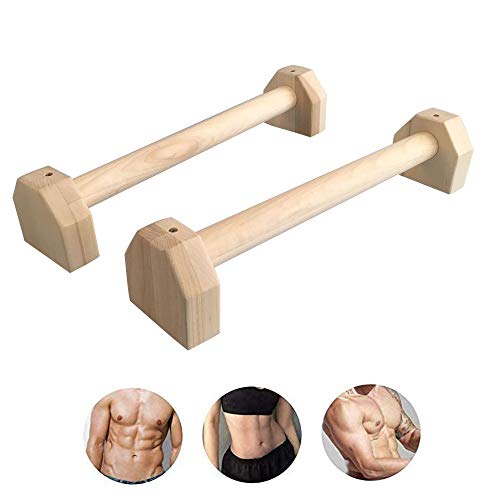 NBCDY 2 Pcs Wooden Push Up Bars