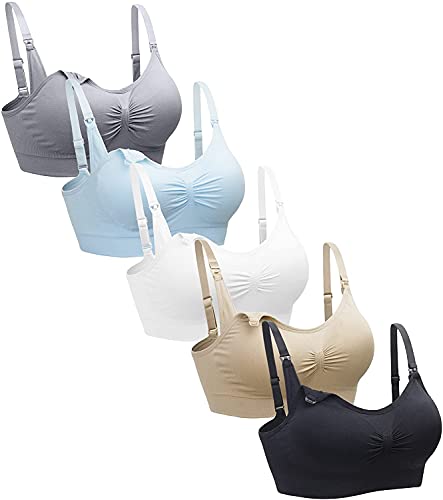 HALAMODO 5PACK Nursing Bra Wireless Bra