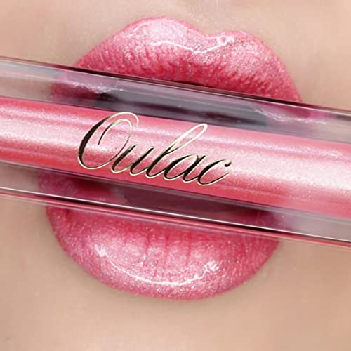 Oulac Hydrating Lip Plumper Gloss with Glitter Cryst...