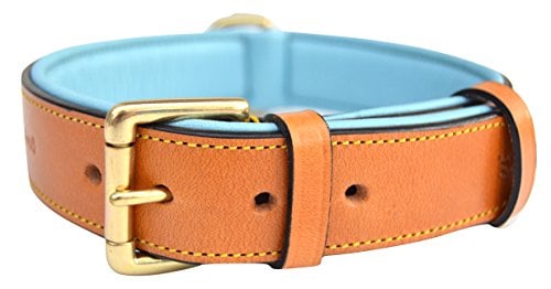 Soft Touch Collars Luxury Real Leather Padded Dog Co...