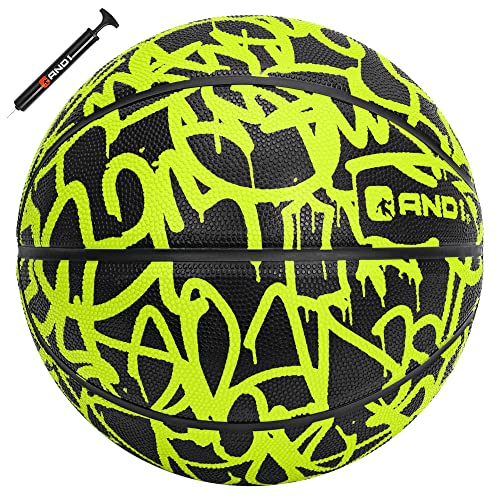 AND1 Fantom Rubber Basketball & Pump- Official Size ...