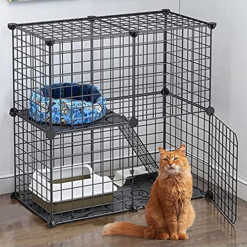 Cat Cage Indoor, Detachable Metal Small Animal Cage ...