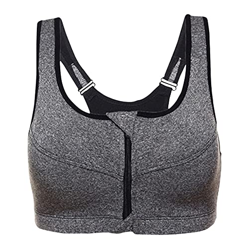 POSICHE Women's Zip Front Sports Bra