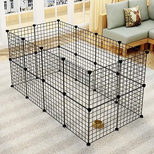 GULIQ Pet Playpen Metal Wire Apartment-Style Two-Sto...