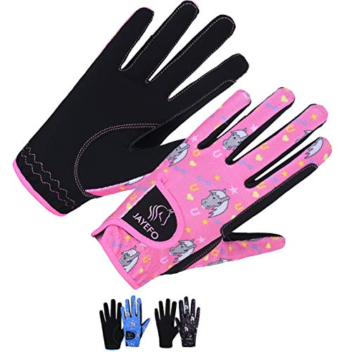 Jayefo Kids Equestrian Horse Riding Gloves Kids Yout...