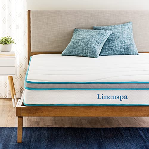 LINENSPA 8 Inch Memory Foam and Innerspring Hybrid M...