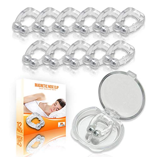 Magnetic Anti Snore Nose Clip (12 Pack) - Silicone S...