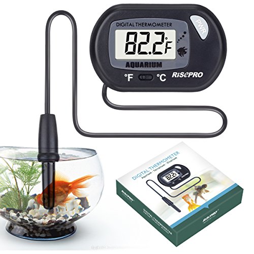 RISEPRO Aquarium Thermometer, Digital W...