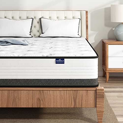 SEMIELO Queen Size Mattress 10 Inch, Memory Foam Hyb...