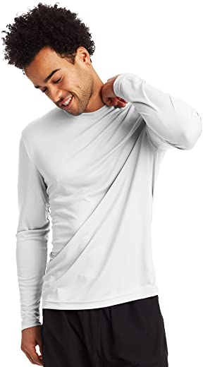 Hanes Men's Long Sleeve Cool DRI T-Shirt UPF 50+