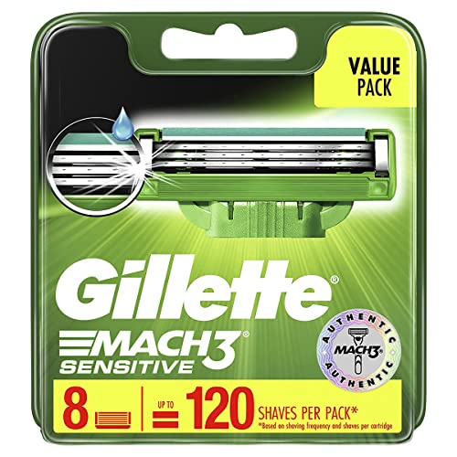 Gillette Mach3 Turbo Sensitive Men’s Razor Blade Refill Cartridges