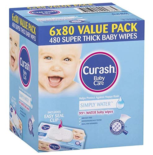 Curash Water Baby Wipes