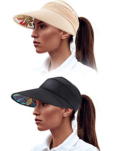 Geyoga 2 Pieces Sun Visor Hiking Hat