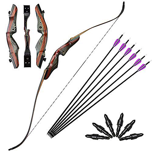 ZSHJGJR Archery 62 Inch Takedown Recurve Bow and Arr...