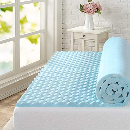 Zinus Swirl Cool Gel Convoluted Memory Foam Air Flow...