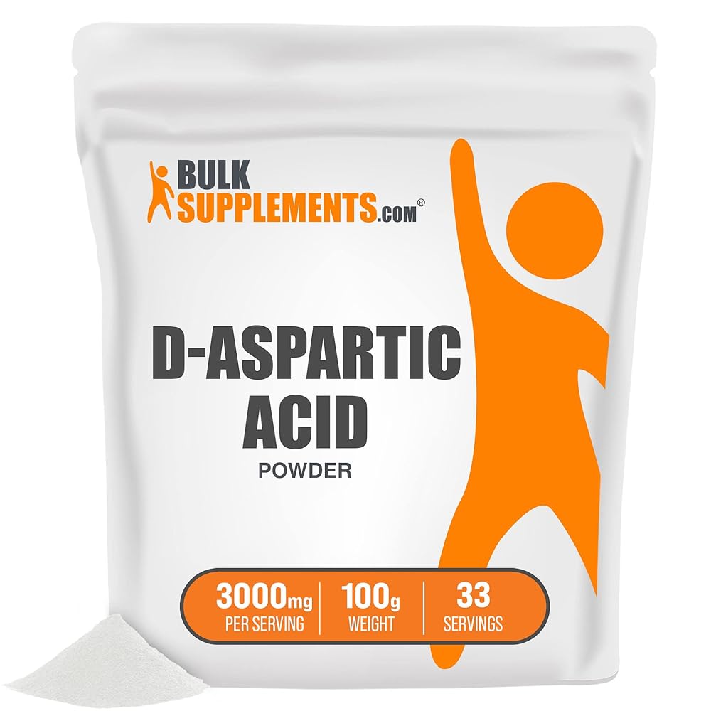 BulkSupplements D-Aspartic Acid Powder, 3000mg