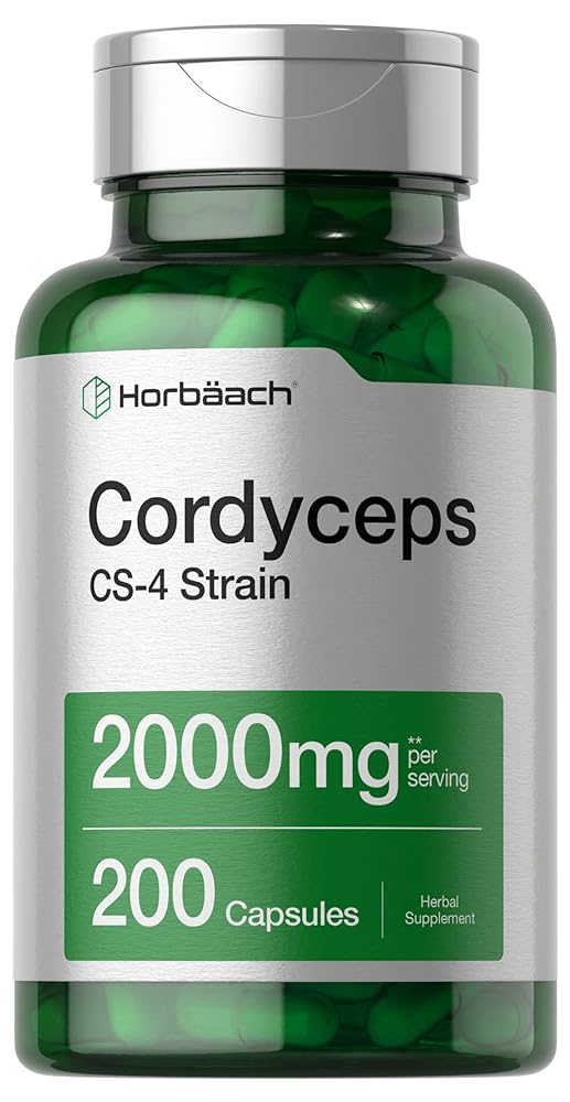 Horbaach Cordyceps Capsules 2000mg, 200...