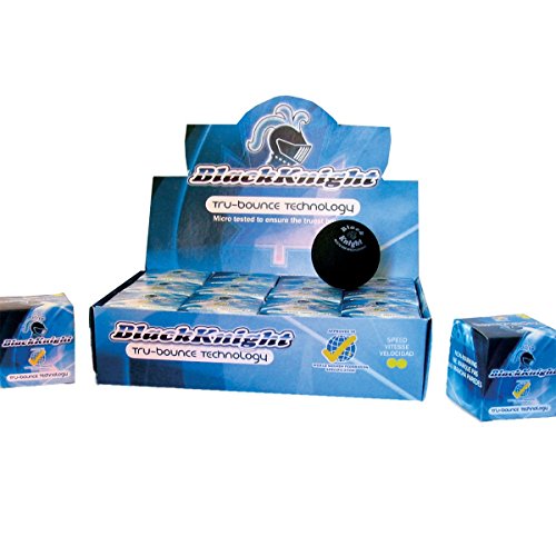 Black Knight Tru-Bounce Double Yellow Dot Squash Ball