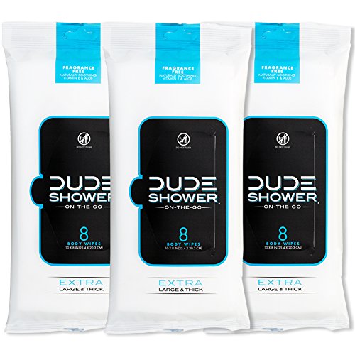 DUDE Shower Body Wipes