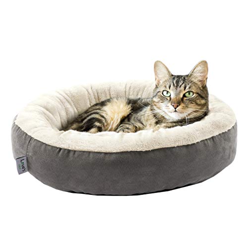 Love's cabin Round Donut Cat and Dog Cushion Bed