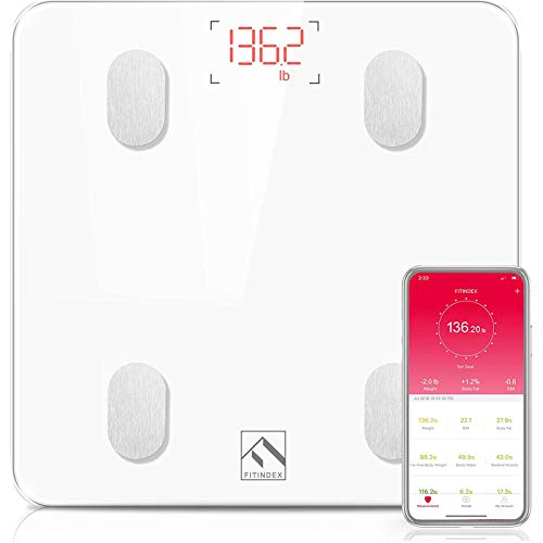 FITINDEX Smart Wireless Digital Bathroom Weight Scal...