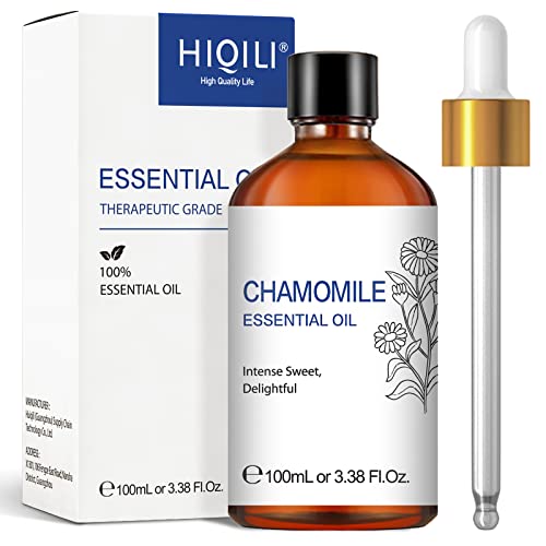 HIQILI Chamomile Essential Oil, Pure Chamomile Oil for Skin, Diffuser,  Hair, Aromatherapy - 100ml