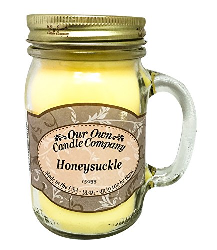 Honeysuckle Scented 13 Ounce Mason Jar Candle By Our...