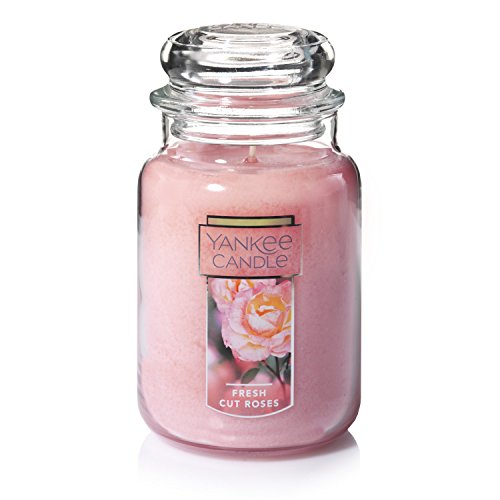 Yankee Candle Large 22 oz Jar Candle, Fresh Cut Roses