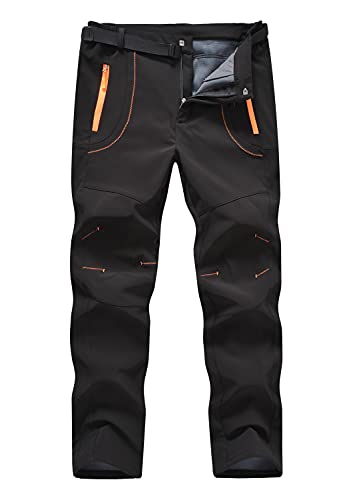 YSENTO Men Winter Warm Fleece Lined Ski Snow Pants