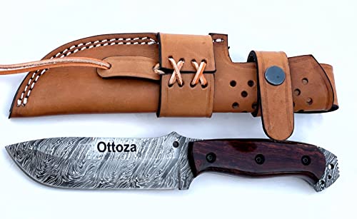 Ottoza Handmade Damascus Bushcraft Knife