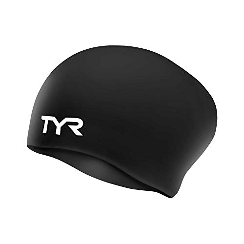 TYR Sport Long Hair Wrinkle-Free Silicone Swim Cap