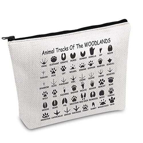 PWHAOO Woodlands Animal Tracks Zipper Pouch Bag