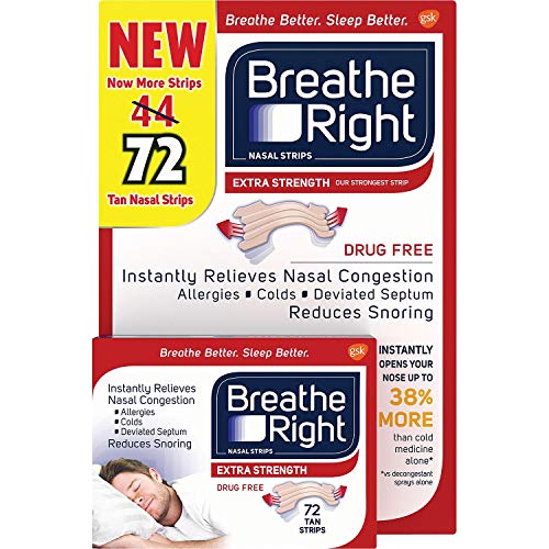 Breathe Right Extra Strength Tan Strips Reduces Snor...