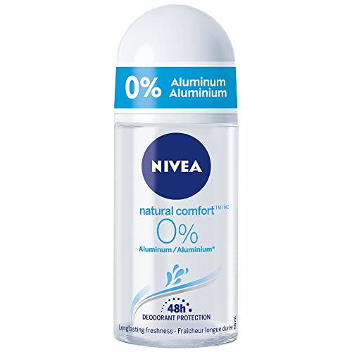 NIVEA Natural Comfort 0% Aluminum 48H Roll-On Deodor...