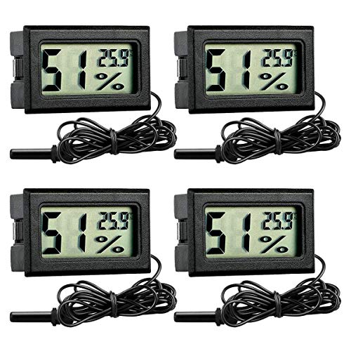 GuDoQi 4 Pack Aquarium Thermometer, LCD...