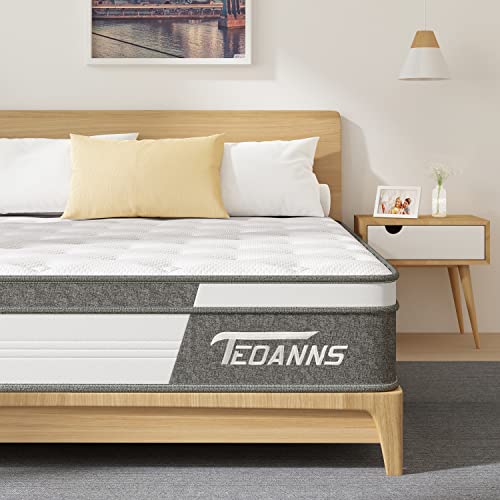 Full Mattress with Innerspring Hybrid, TEOANNS 10 in...