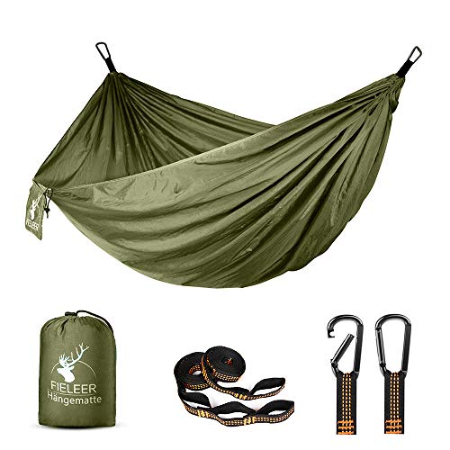 Fieleer Travel Hammock Outdoor Ultralight with Premi...