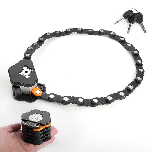 LC-dolida Folding Bicycle Chain Lock, 85 cm / 33.5 I...