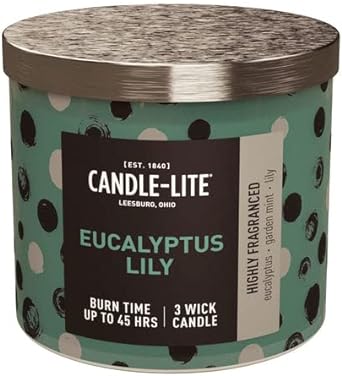 Candle Lite Eucalyptus Lily Scented Candle