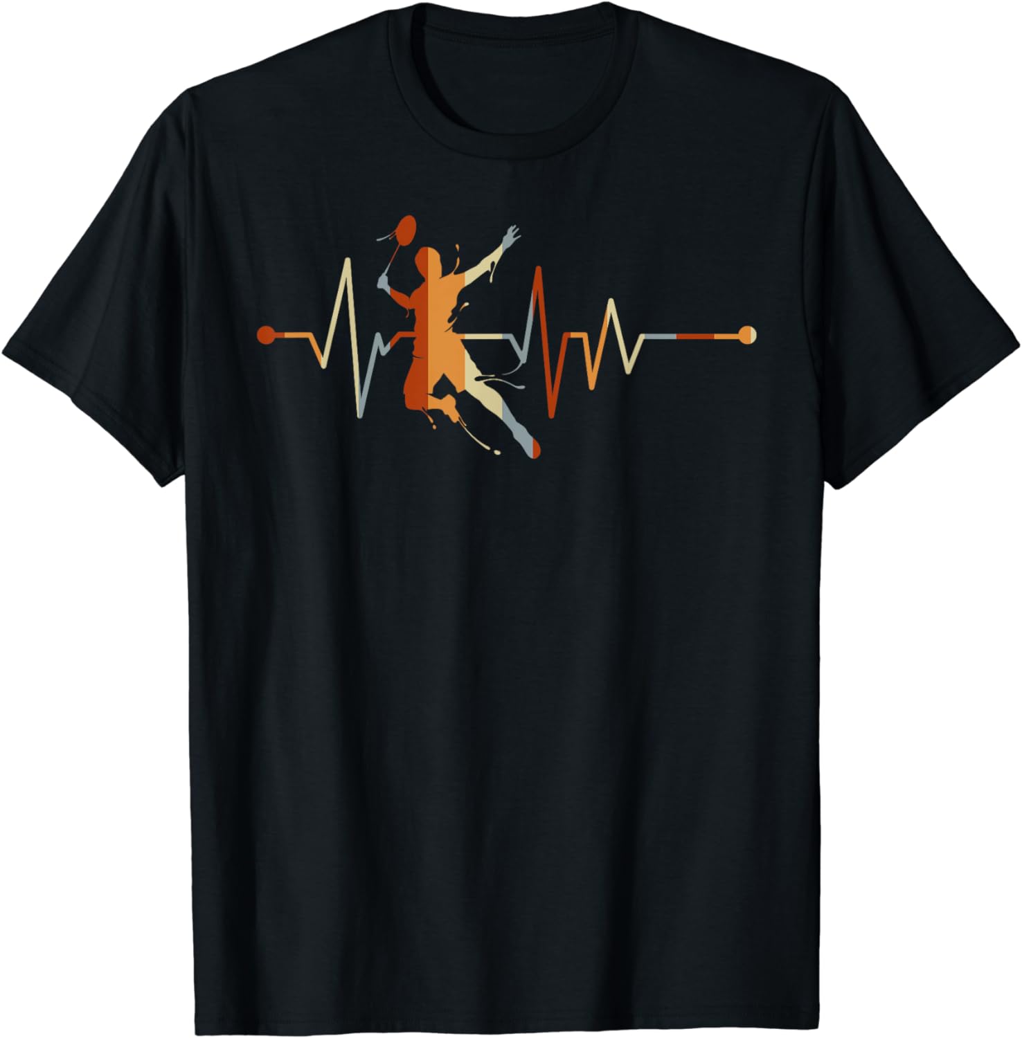 Heartbeat ECG Badminton T-Shirt