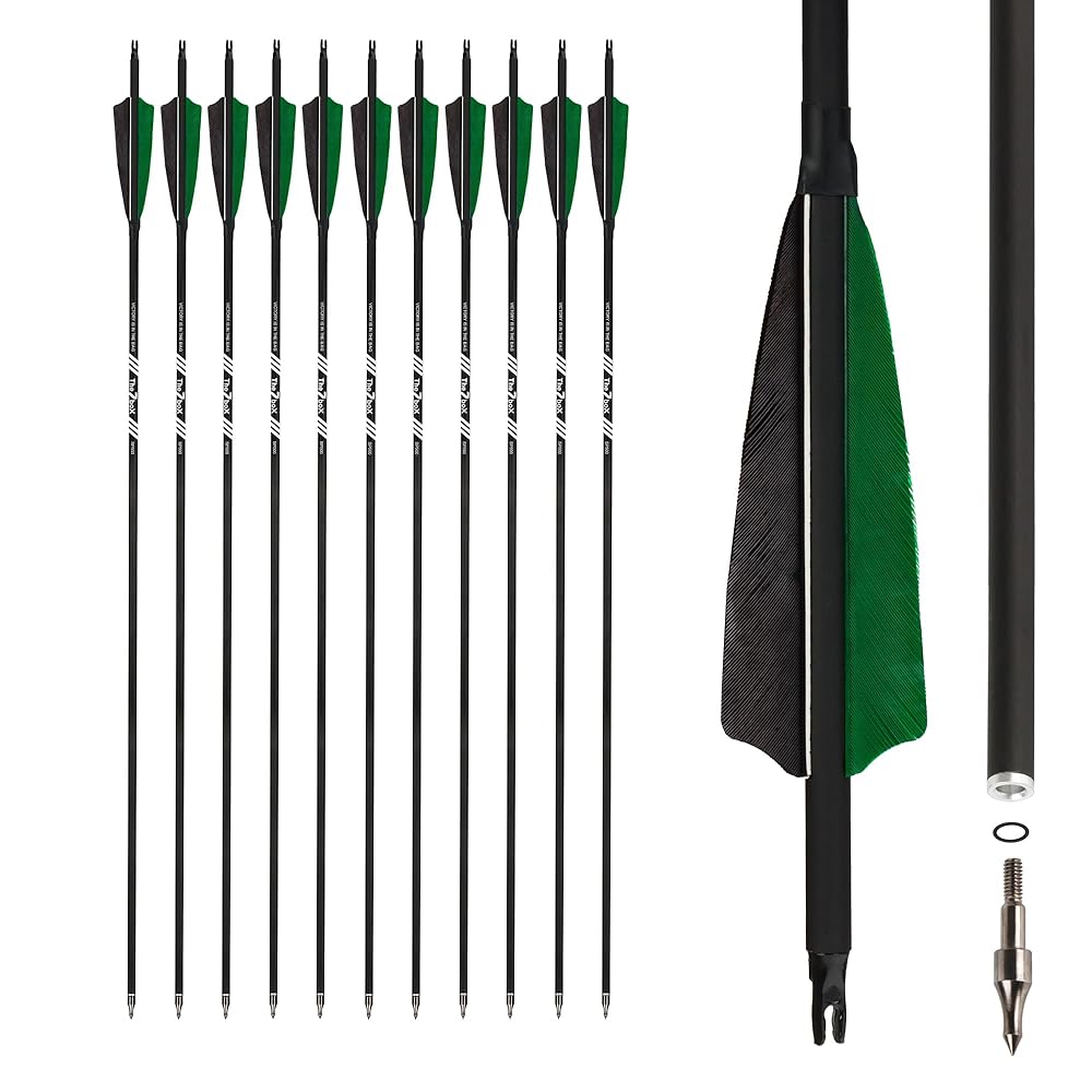 The7boX 31″ Carbon Arrows with Re...