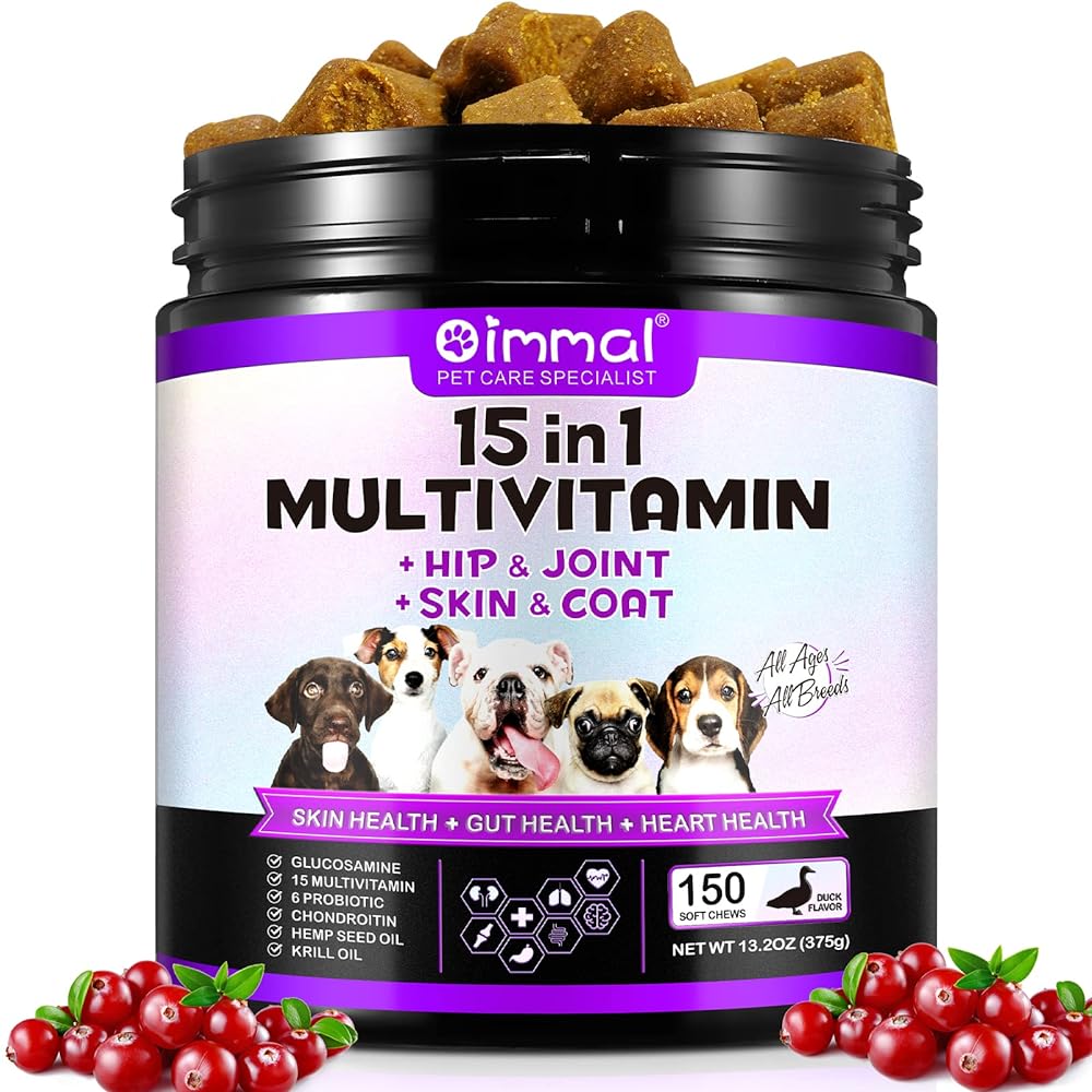 15-in-1 Dog Multivitamin Tablets with B...