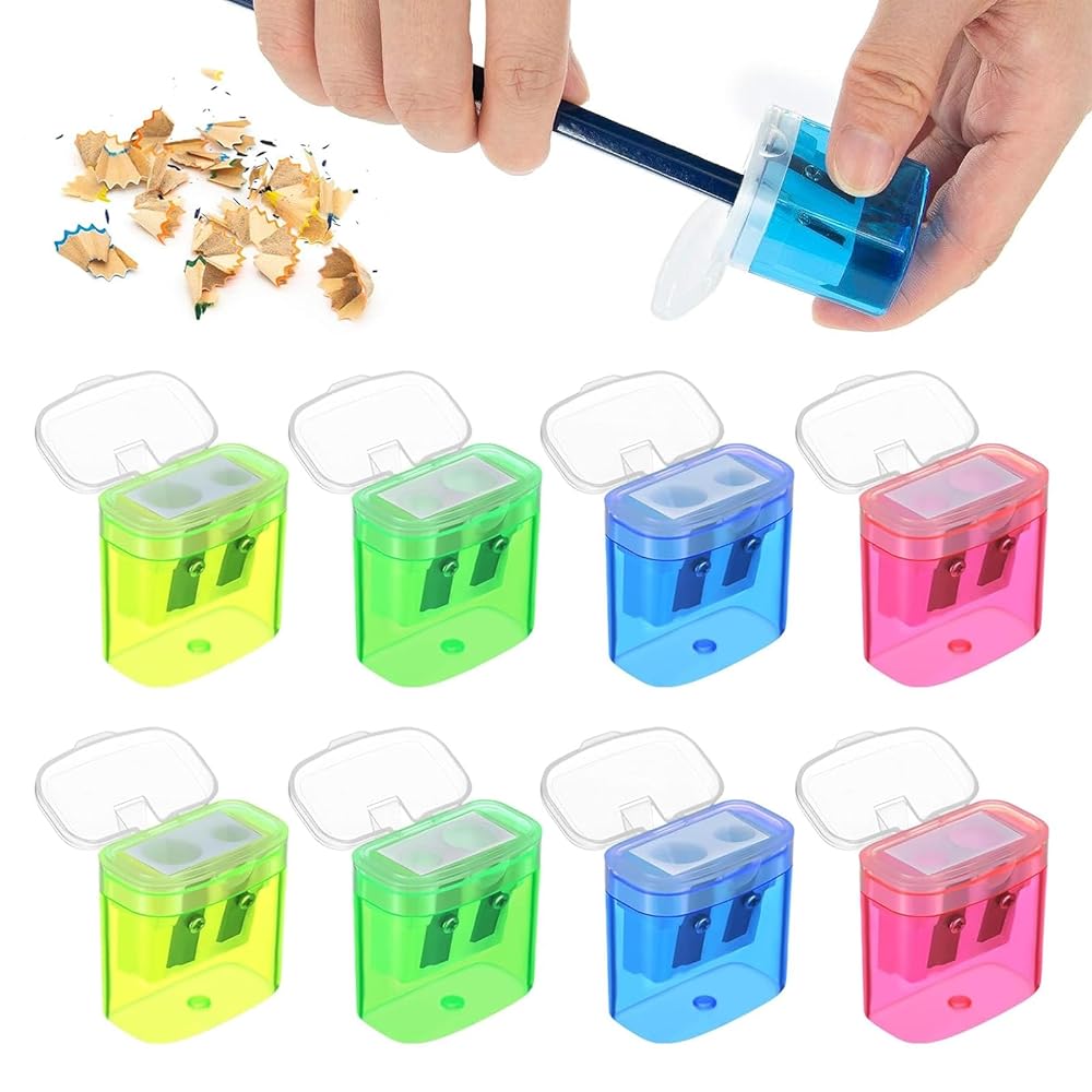 8-Piece Pencil Sharpener Set with Container