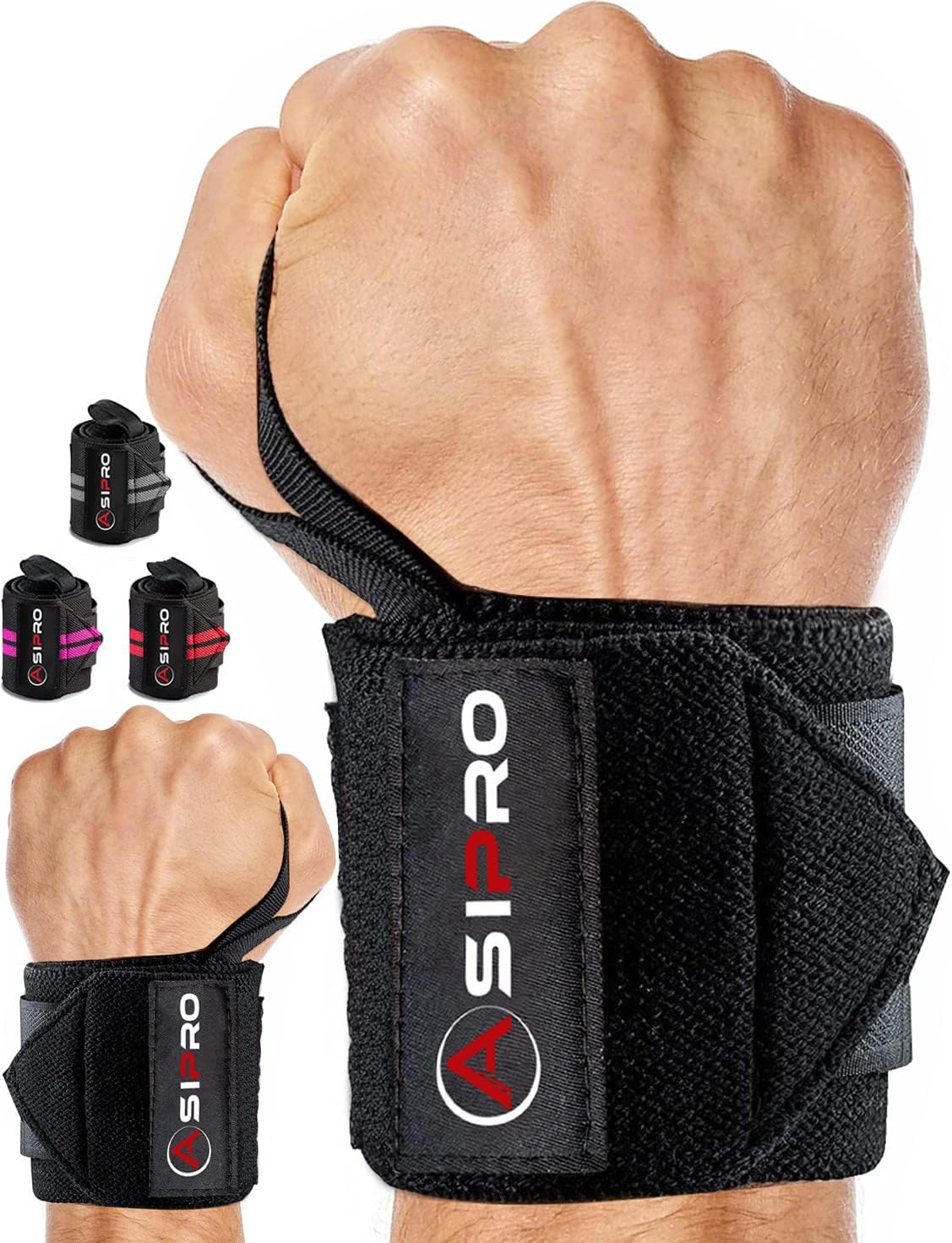 ASIPRO Wrist Wraps for Fitness & Strength Training