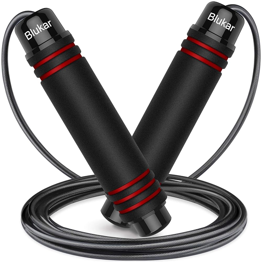 Blukar Adjustable Speed Rope for Fitness & Endur...