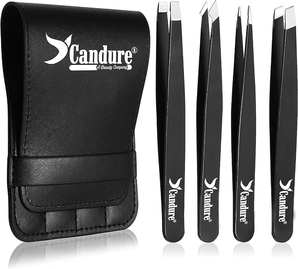 Candure Professional Eyebrow Tweezers Set